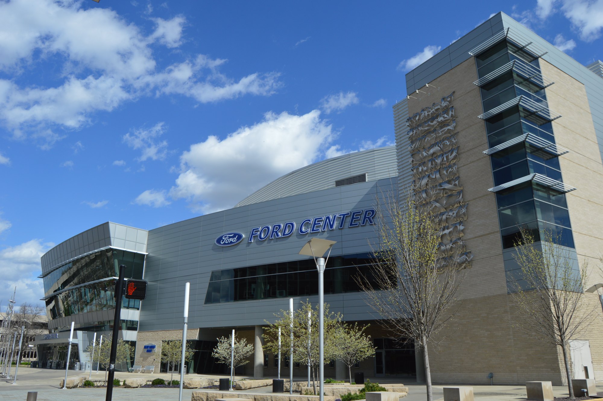 Ford Center viewed from Main Street in Evansville